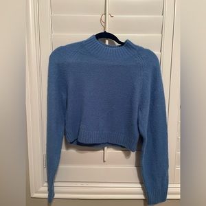 Blue cropped sweater